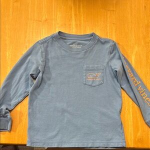 Vineyard Vines Blue Long Sleeve Tee Casual Crew Neck